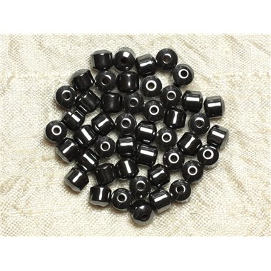 40pc - Perles de Pierre - Hématite Tonneaux 6mm   4558550034816