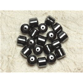 10pc - Perles de Pierre - Hématite Tonneaux Cylindres 10mm - 4558550034977
