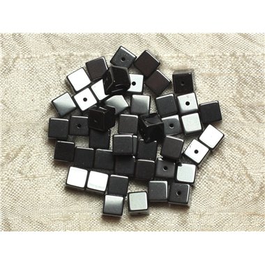 20pc - Perles de Pierre - Hématite Cubes 6mm  4558550035004
