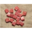 4pc Perles de Pierre - Quartz Cerise Cubes 15x12mm   4558550035141 