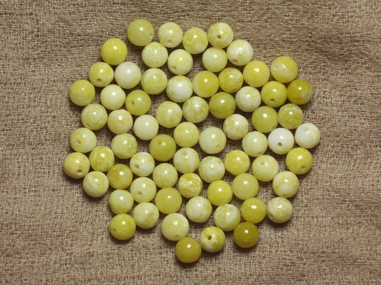 Perles de Pierre - Jade Citron 6mm - Sac de 10pc  4558550035189