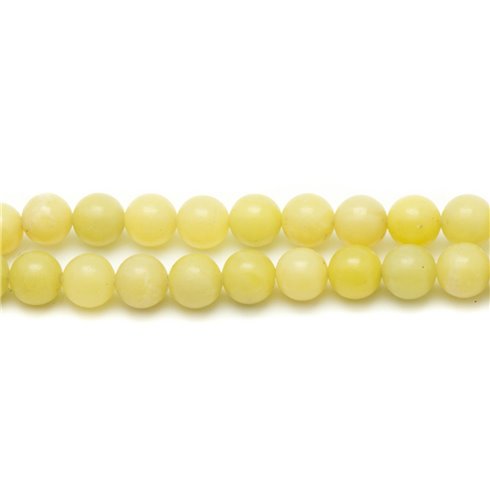 20pc - Perles de Pierre - Jade Jaune Citron Boules 4mm   4558550022158 