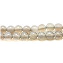 10pc - Perles de Pierre - Agate Grise Boules Facettées 8mm   4558550035295