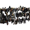 10pc - Perles de Pierre - Chips Rocailles Batonnets Oeil de Faucon 12-25mm  4558550035493