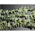 10pc - Perles de Pierre - Chips Rocailles Batonnets Phrénite 12-25 mm  4558550035516