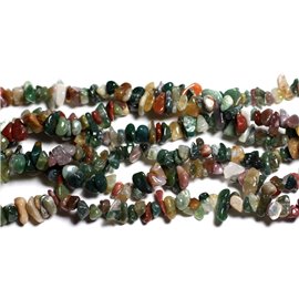 ca. 150 Stück - Steinperlen - Jasper Fancy Mehrfarbige Steingärten Chips 5-12mm - 4558550035578 