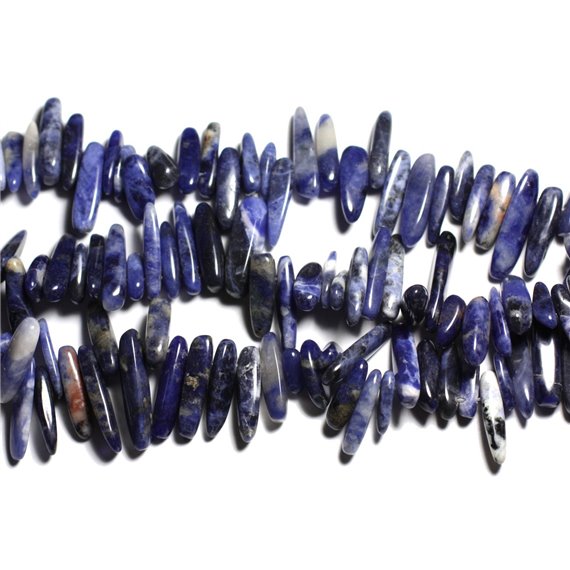 10pc - Perles de Pierre - Rocailles Chips Batonnets Sodalite 14-25mm  4558550035646