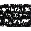 10pc - Perles de Pierre - Rocailles Chips Batonnets Onyx Noir 12-22mm - 4558550035653 