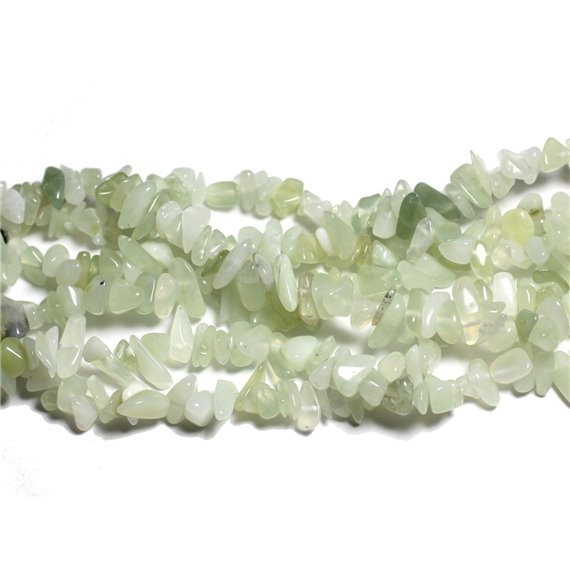 120pc environ - Perles de Pierre - Jade Vert clair Rocailles Chips 5-12mm - 4558550035783 