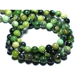10pc - Stone Beads - Chrysoprase Balls 3-4mm - 4558550035820 
