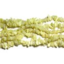 130pc environ - Perles Rocailles Chips de Jade Citron 5-10mm   4558550035899