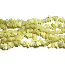 130pc approx - Seed Pearls Lemon Jade Chips 5-10mm 4558550035899