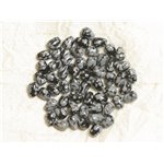 Sac 10pc - Perles de Pierre - Obsidienne Flocon Gouttes 7x5mm  4558550035998