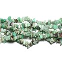 30pc - Perles Pierre - Chrysoprase Rocailles Chips 5-10mm Vert Turquoise Blanc - 4558550036025