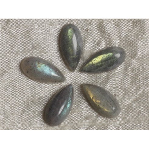 Cabochon de Pierre - Labradorite - Goutte 15 x 7 mm  4558550036070