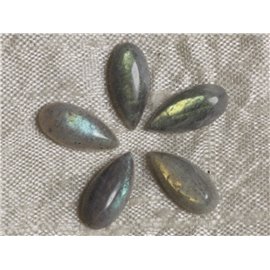 Cabochon in pietra - Labradorite - Goccia 15 x 7 mm 4558550036070