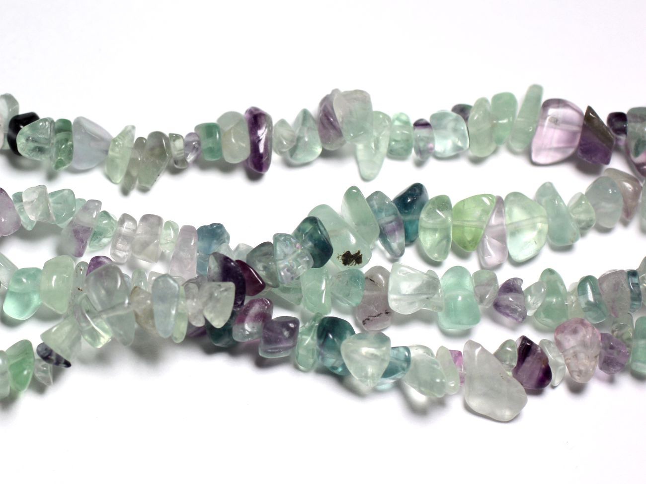 110pc environ - Perles Pierre - Fluorite Multicolore Rocailles Chips 5-10mm - 4558550036094