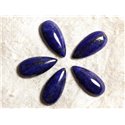 Cabochon de Pierre - Lapis Lazuli - Goutte 25 x 12 mm  4558550036223