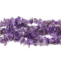 40pc - Perles Pierre - Amethyste Rocailles Chips 4-10mm Violet - 7427039736046