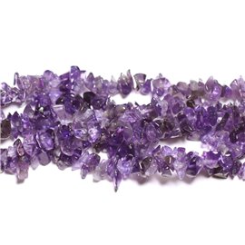 40Stk - Steinperlen - Amethyst Rockeries Chips 4-10mm Lila - 7427039736046