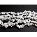 130pc environ - Perles de Pierre - Howlite Rocailles Chips 5-10mm - 4558550036308 