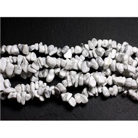 130pc aprox - Perlas de piedra - Chips Howlite Rocailles 5-10mm - 4558550036308 