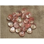 10pc - Perles de Pierre - Quartz Cerise Rondelles 12x9 mm - 4558550036421 10pc - Perles de Pierre - Quartz Cerise Rondelles 12x9 mm - 4558550036421