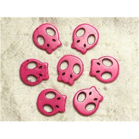 5pc - Cuentas de calavera rosa 20 mm 4558550036490