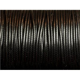 5 metros - Cordón de algodón encerado 1,5 mm Negro 4558550036582 