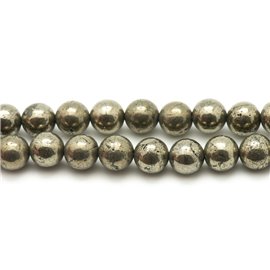 20Stk - Steinperlen - Goldene Pyritkugeln 4mm 4558550036612 