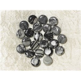 5pc - Stone Beads - Zebra Jasper Palets 10mm 4558550036674