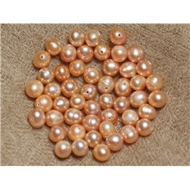 10pc - Freshwater Cultured Pearls Balls 5-6mm Pink - 4558550036681