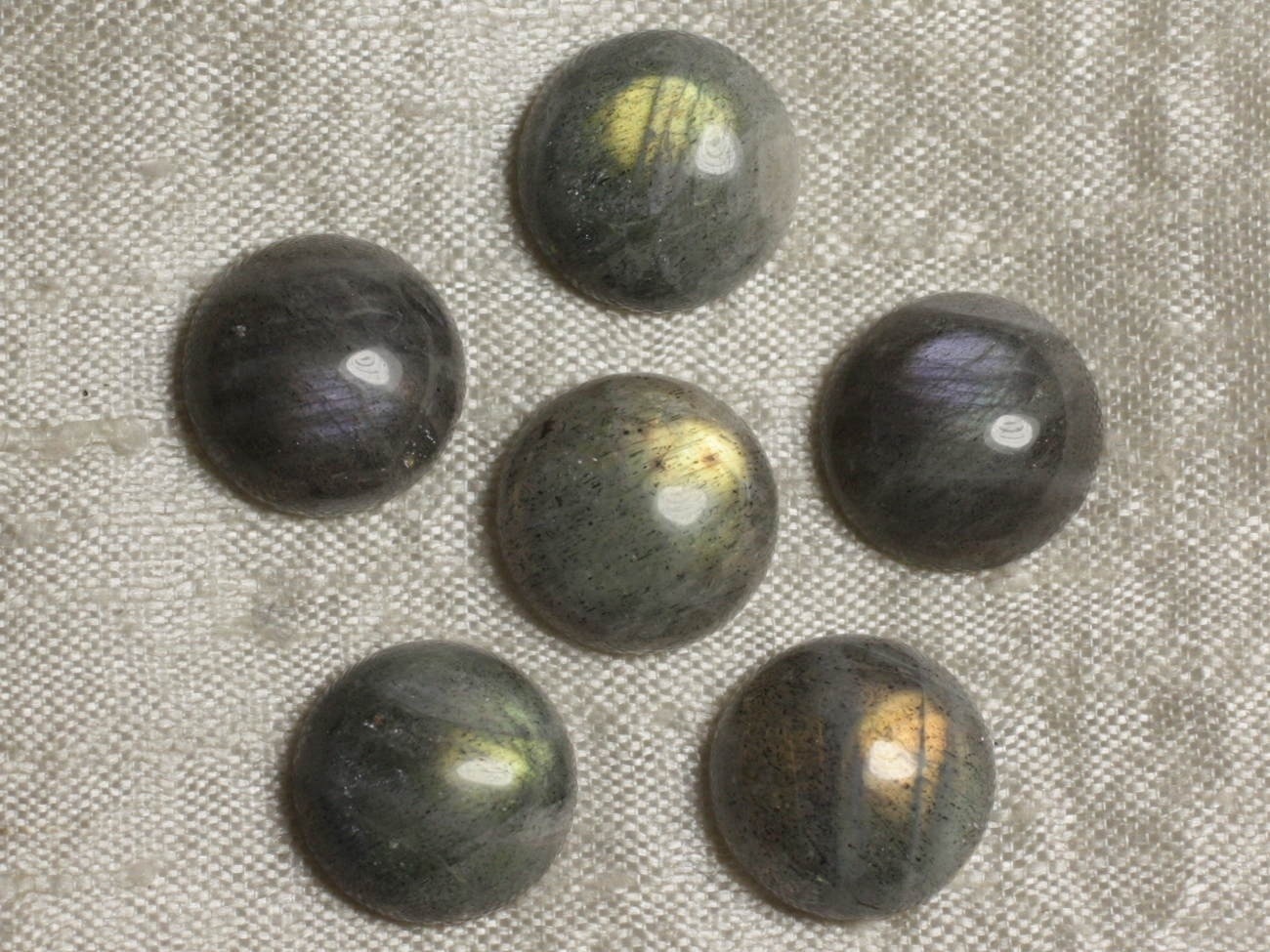 Cabochon de Pierre - Labradorite - Rond 15mm  4558550036735