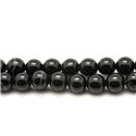10pc - Perles de Pierre - Agate Noire Boules 8mm   4558550036742