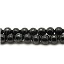 10pc - Perles de Pierre - Agate Boules 8mm noir blanc - 7427039733311