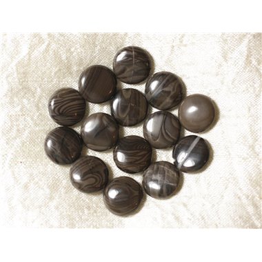 Grosses Perles de Jaspe Café - Palet 15mm - Sac de 4 pc  4558550036797
