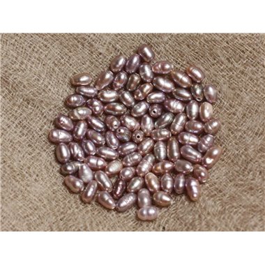 10pc - Perles de Culture Olives Riz 2-3mm Vieux Rose   4558550037220