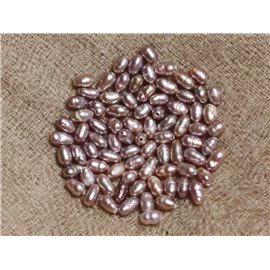 10pc - Arroz Olivo Perlas Cultivadas 2-3 mm Rosa Viejo 4558550037220
