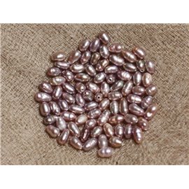 10pz - Perle coltivate Olive Riso 2-3mm Rosa antico 4558550037220