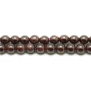 10pc - Perles de Pierre - Grenat Boules 6mm - 4558550037244 