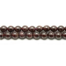 10pz - Perline di pietra - Sfere di granato 6mm - 4558550037244 