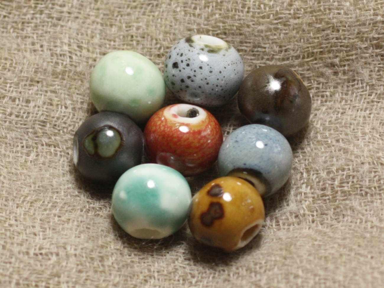 Lot 100pc au choix - Perles de Céramique Boules 10mm   4558550037299