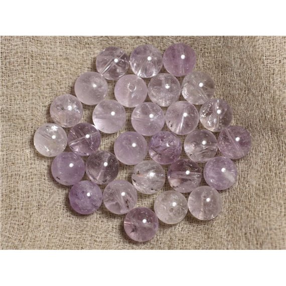 5pc - Perles de Pierre - Améthyste claire Boules 10mm   4558550037305