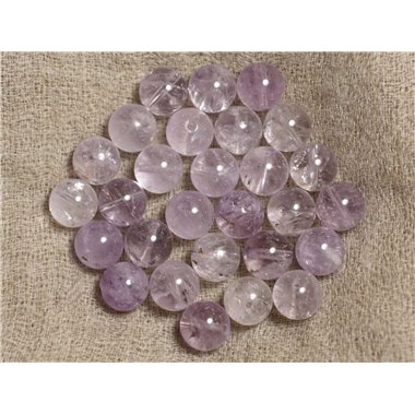 5pc - Perles de Pierre - Améthyste claire Boules 10mm   4558550037305