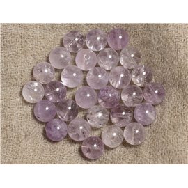 5pc - Stone Beads - Clear Amethyst Balls 10mm 4558550037305