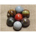 100pc - Lot au choix - Grosses Perles Céramique Boules 20mm - 4558550037312