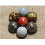 Lot au choix - Grosses Perles de Céramique 20 mm - Sac de 100pc  4558550037312