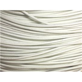 5m - White Genuine Leather Cord 2mm 4558550037381 