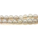 10pc - Perles de Pierre - Agate Grise Boules Facettées 6mm   4558550037398