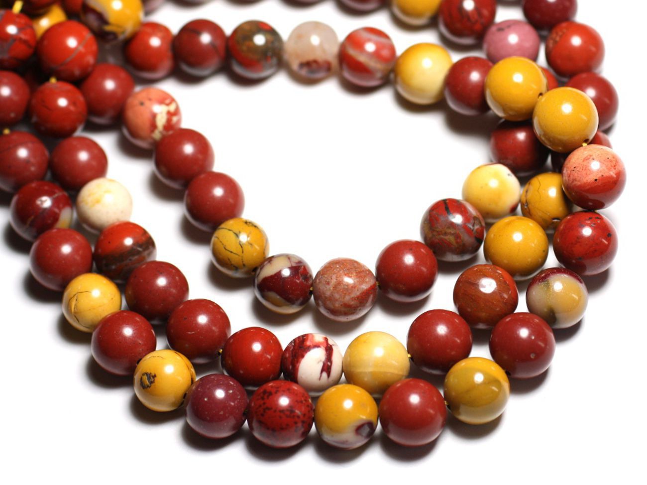 5pc - Perles de Pierre - Jaspe Mokaïte Boules 10mm - 4558550037442 